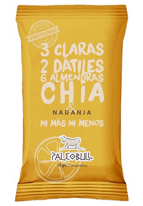 Barrita de Naranja y Chía · Paleobull · 50 gramos