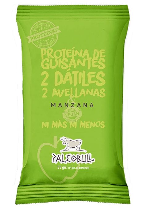 Barrita de Manzana Vegana · Paleobull · 55 gramos [Caducidad 02/2025]