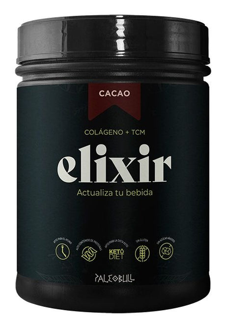 Elixir Cacao: Colágeno + Aceite MCT · Paleobull · 450 gramos