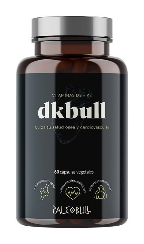 DKbull Vitaminas D3 + K2 · Paleobull · 60 cápsulas