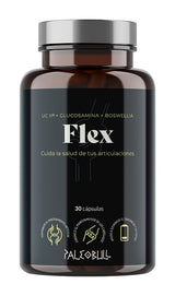 Flex: UC II + Glucosamina + Boswellia · Paleobull · 30 cápsulas