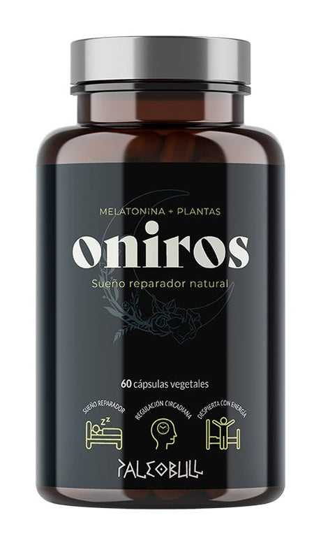 Oniros: Melatonina + Plantas · Paleobull · 60 cápsulas