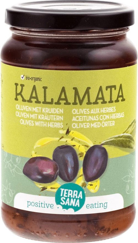 Aceitunas Kalamata con Hierbas · Terrasana · 345 gramos