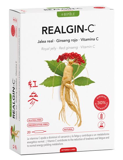 Bipole Realgin-C · Dietéticos Intersa · 20 ampollas