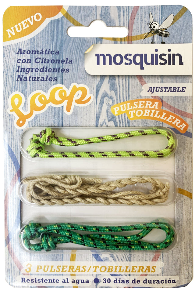 Tobilleras Loop Antimosquitos · Mosquisin · 3 unidades