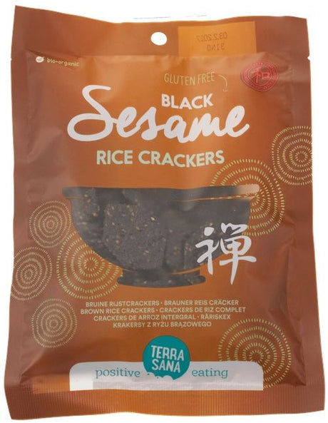 Crackers de Arroz Integral con Sésamo Negro · Terrasana · 60 gramos