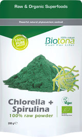 Chlorella + Spirulina · Biotona · 200 gramos