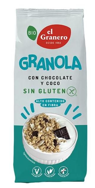 Granola con Chocolate y Coco · El Granero Integral · 350 gramos