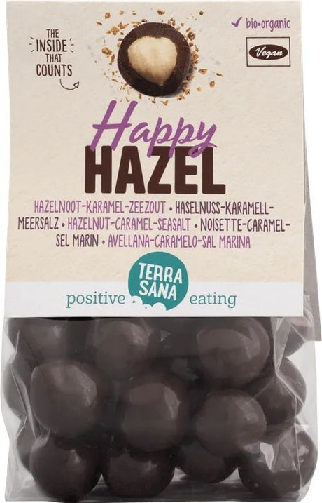 Happy Hazel - Avellanas con Chocolate · Terrasana · 140 gramos