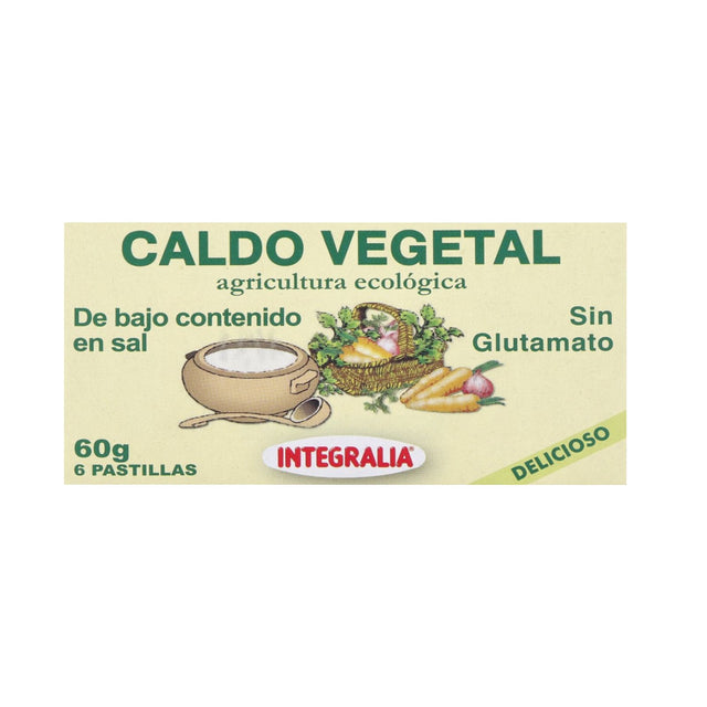 Caldo Vegetal Ecológico Bajo en Sal · Integralia · 60 gramos