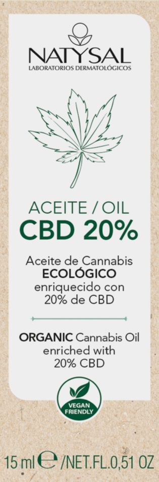 Aceite Ecológico de CBD 20% · Natysal · 15 ml