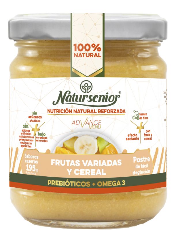 Postre de Frutas Variadas y Cereal · Natursenior · 195 gramos