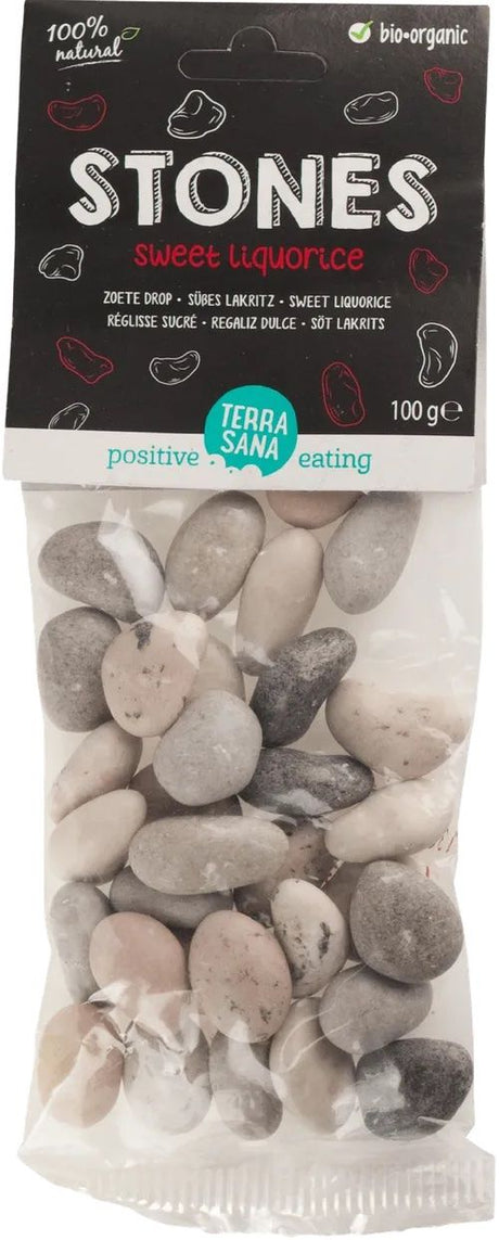 Stones: Regaliz Dulce · Terrasana · 100 gramos