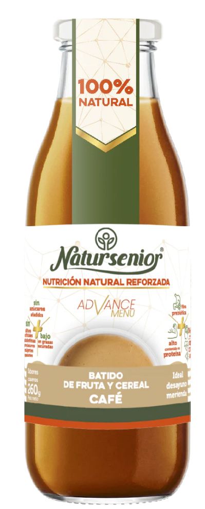 Batido de Frutas y Cereal - Sabor Café · Natursenior · 260 gramos