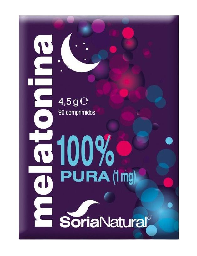 Melatonina 100% Pura · Soria Natural · 90 comprimidos