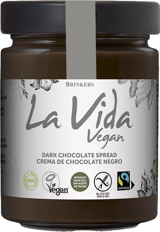 Crema de Chocolate Negro Bio · La Vida Vegan · 270 gramos