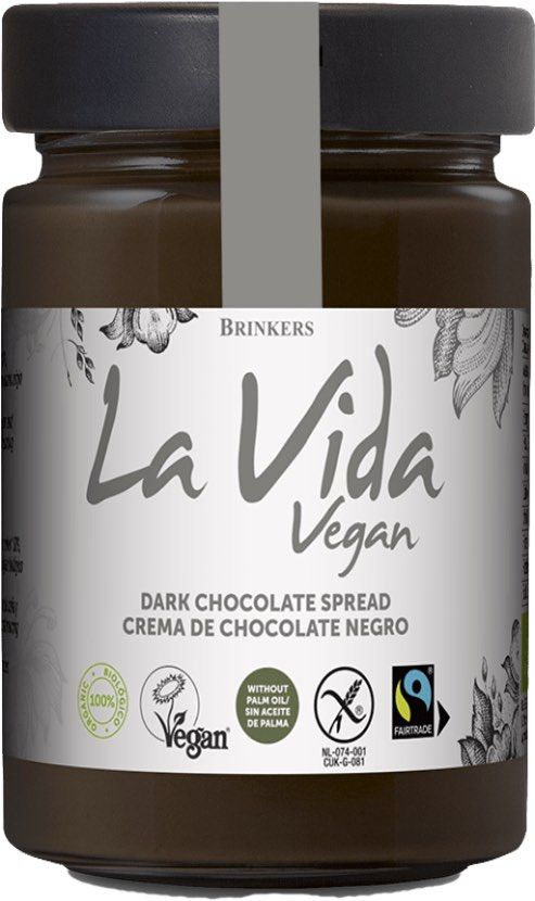 Crema de Chocolate Negro Bio · La Vida Vegan · 600 gramos