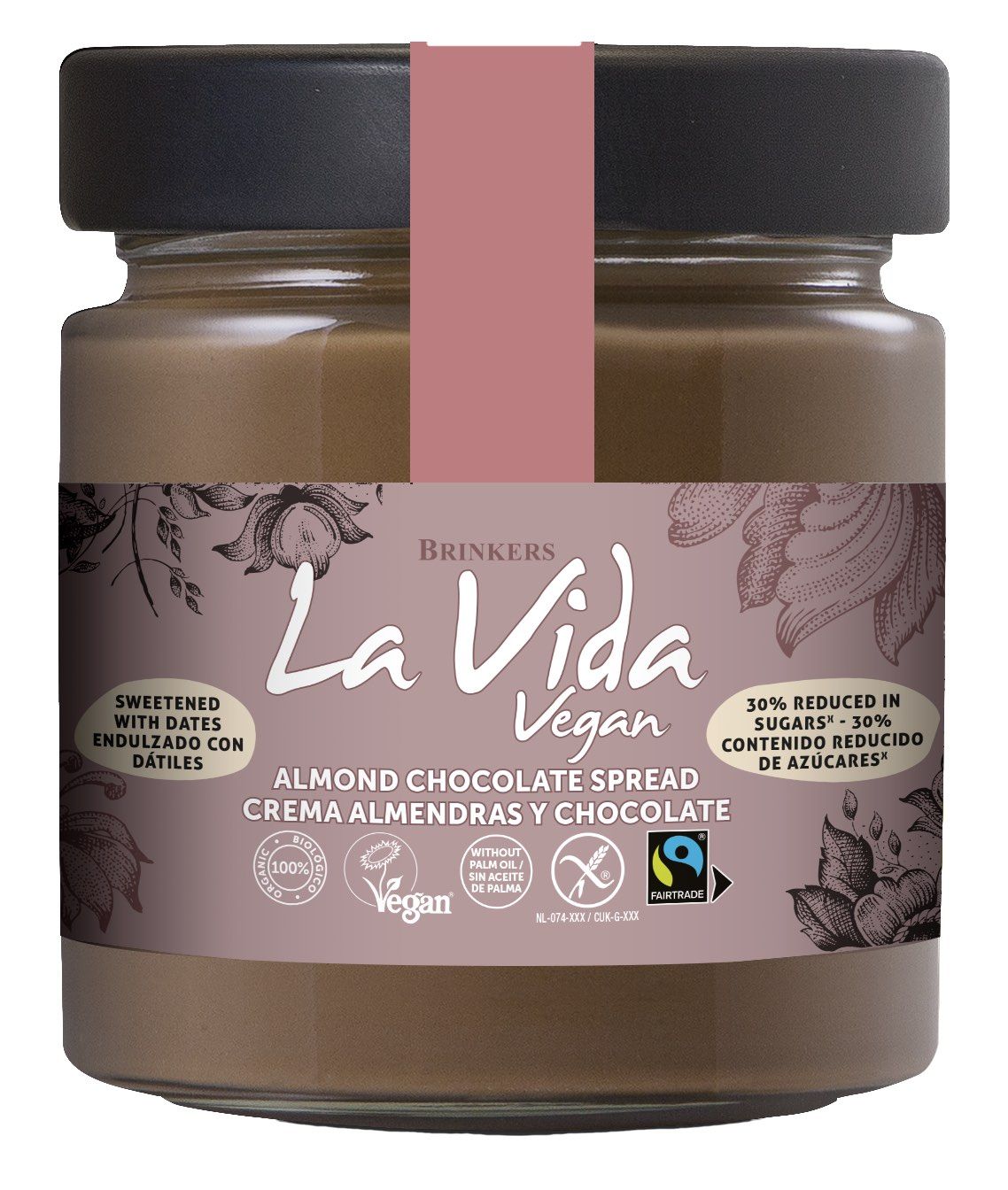 Crema de Almendras y Chocolate · La Vida Vegan · 270 gramos