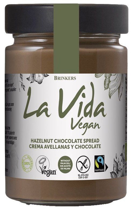 Crema de Avellanas y Chocolate · La Vida Vegan · 600 gramos