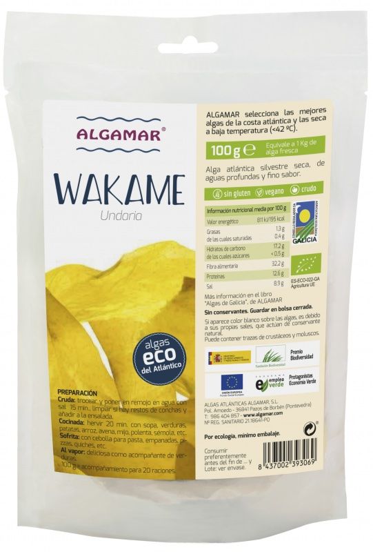 Alga Wakame · Algamar · 100 gramos