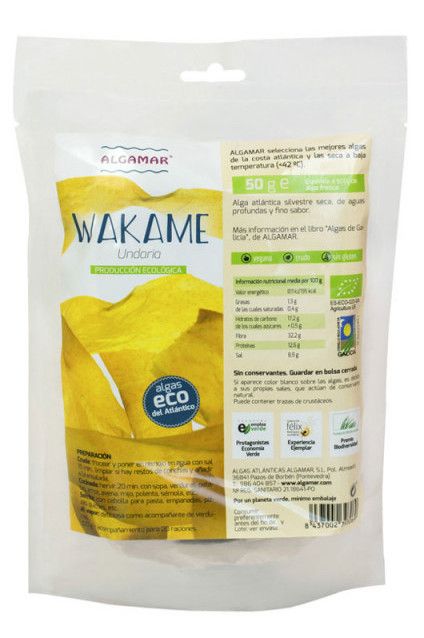 Alga Wakame · Algamar · 50 gramos