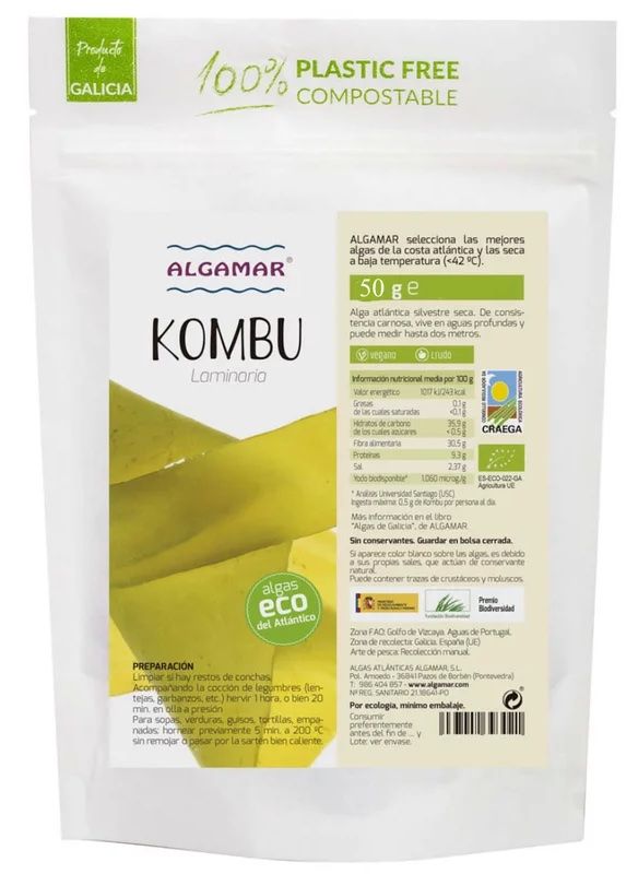 Alga Kombu · Algamar · 50 gramos