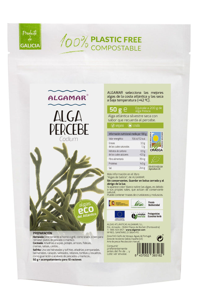 Alga Percebe · Algamar · 50 gramos