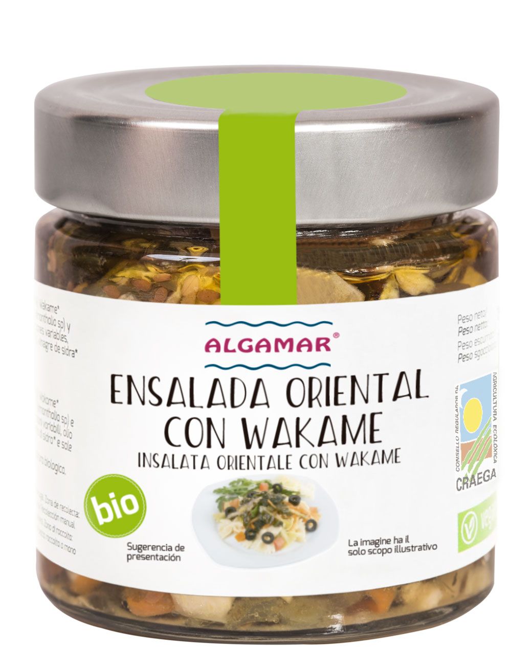 Ensalada Oriental con Wakame · Algamar · 190 gramos