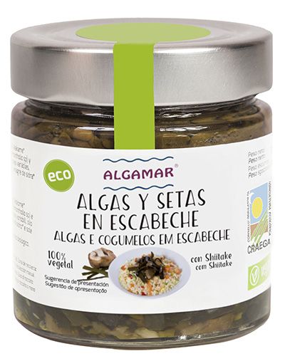 Algas y Setas en Escabeche · Algamar · 160 gramos