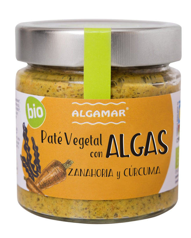 Paté Vegetal con Algas, Zanahoria y Cúrcuma  · Algamar · 180 gramos