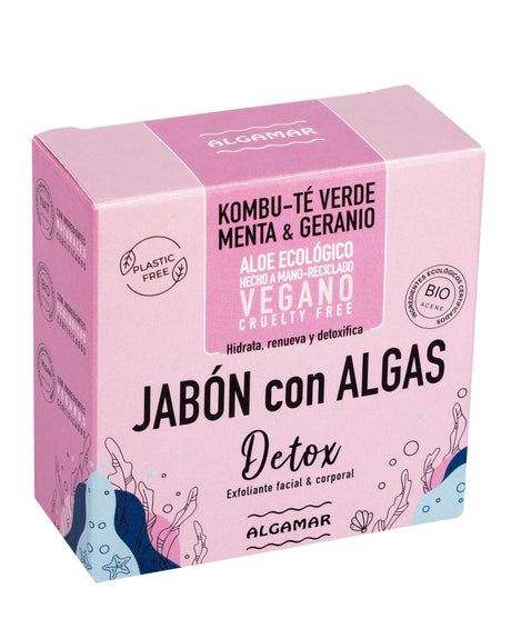 Jabón Sólido Detox con Algas · Algamar · 100 gramos