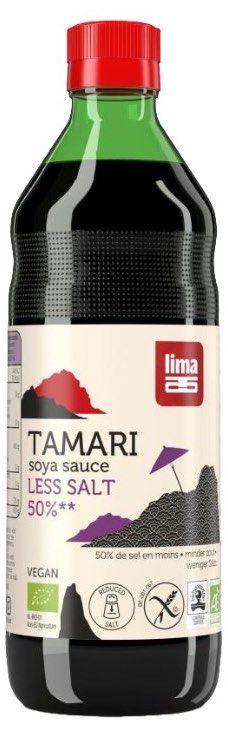 Tamari: Salsa de Soja 50% Menos de Sal · Lima · 250 ml