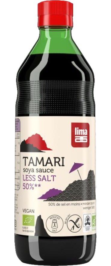 Tamari: Salsa de Soja 50% Menos de Sal · Lima · 500 ml