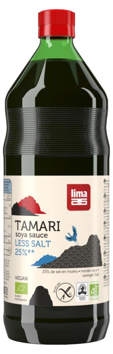 Tamari: Salsa de Soja 25% Menos de Sal · Lima · 500 ml