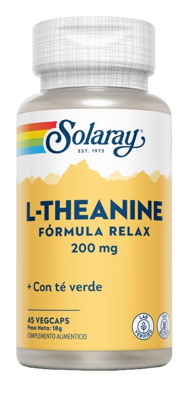 L-Teanina 200 mg · Solaray · 45 cápsulas