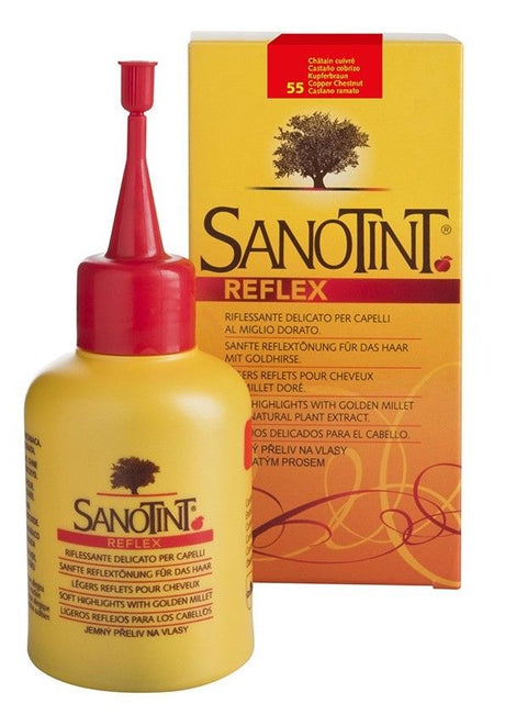 Tinte Vegetal Reflex 55 Castaño Cobrizo · Sanotint · 80 ml