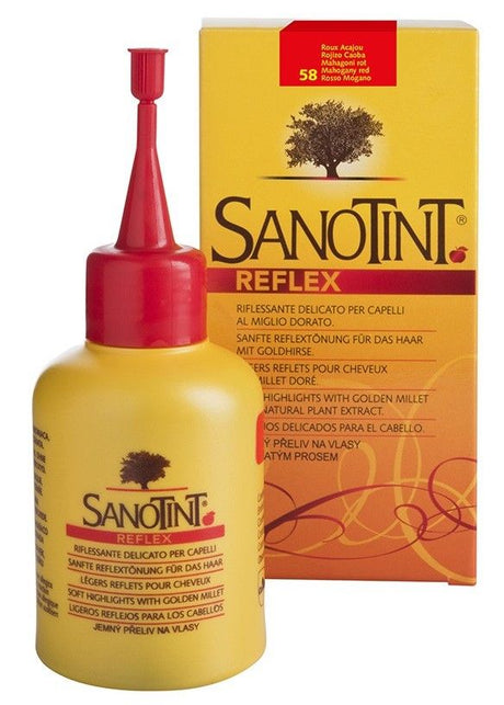 Tinte Vegetal Reflex 58 Rojizo Caoba · Sanotint · 80 ml