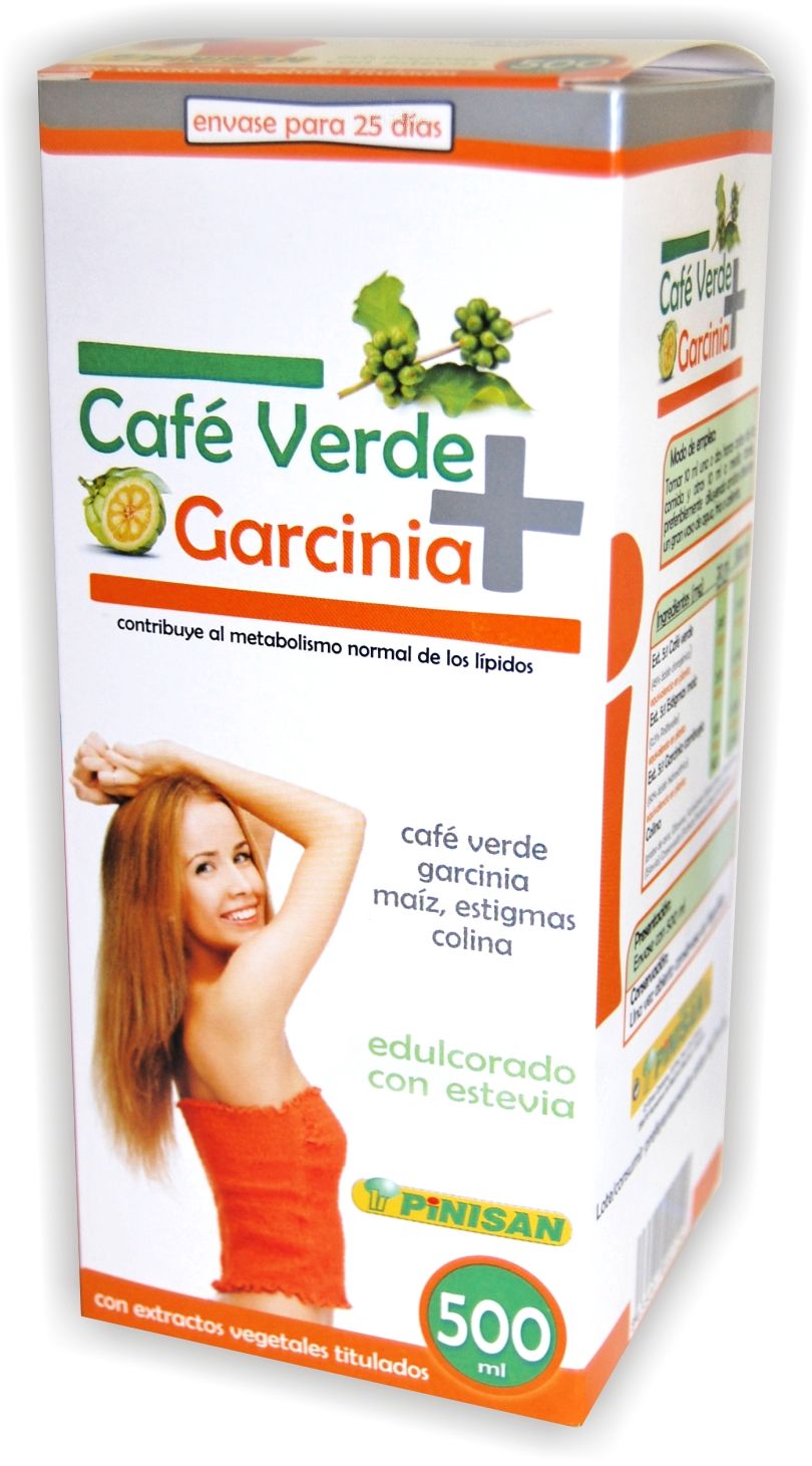 Café Verde Líquido + Garcinia · Pinisan · 500 ml