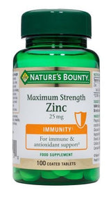 Zinc Máxima Potencia · Nature's Bounty · 100 comprimidos