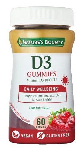 Vitamina D3 1.000 UI · Nature's Bounty · 60 gummies