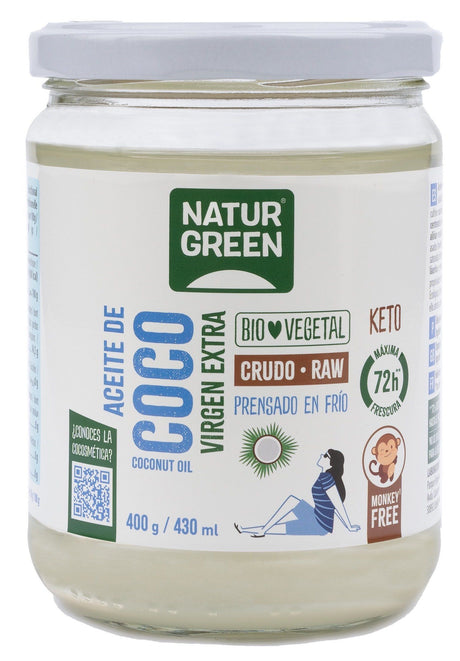 Aceite de Coco Virgen Bio · Naturgreen · 400 gramos