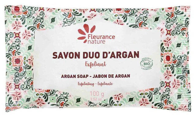 Jabón Exfoliante Regenerador Dúo con Argán Bio · Fleurance Nature · 100 gramos