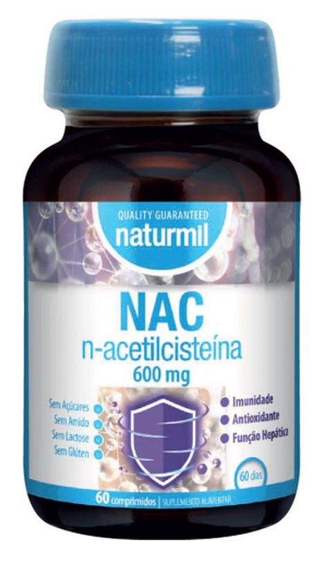 NAC (N-acetil-Cisteína) 600 mg · Naturmil · 60 comprimidos