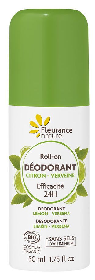 Desodorante Roll-On de Limón y Verbena · Fleurance Nature · 50 ml