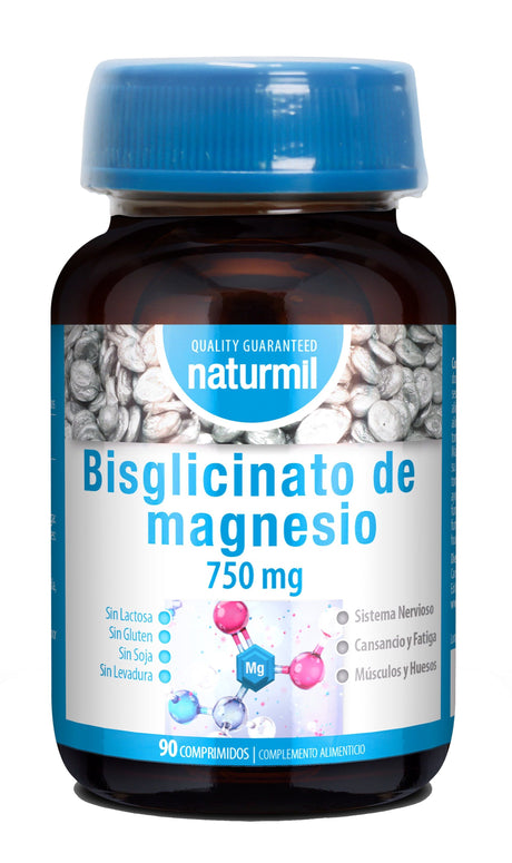 Bisglicinato de Magnesio 750 mg · Naturmil · 90 comprimidos