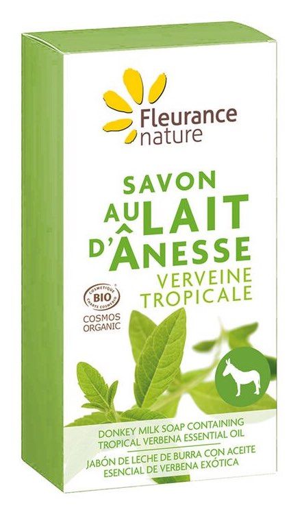 Jabón de Leche de Burra con Aceite Esencial de Verbena Exótica · Fleurance Nature · 100 gramos