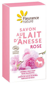 Jabón de Leche de Burra Perfume de Rosa · Fleurance Nature · 100 gramos