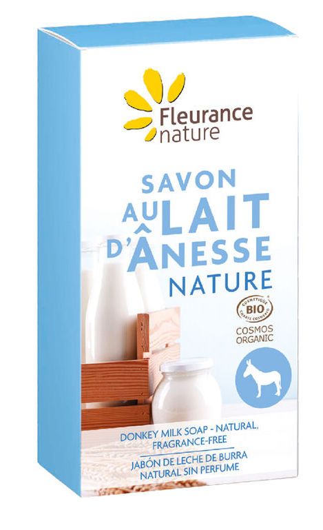 Jabón de Leche de Burra Natural Sin Perfume · Fleurance Nature · 100 gramos