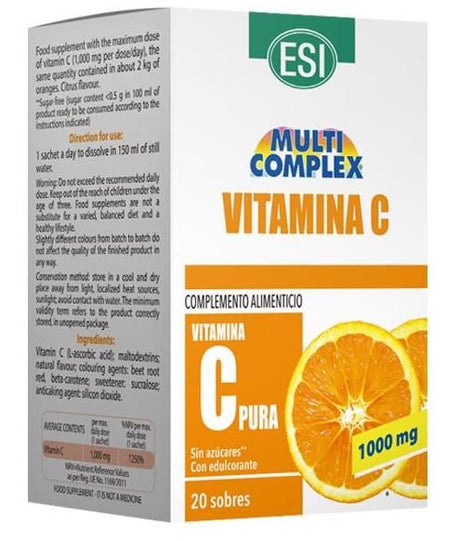 Multicomplex Vitamina C Pura 1.000 · ESI · 20 sobres