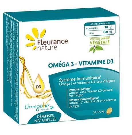 Omega 3 y vitamina D3 · Fleurance Nature · 30 cápsulas